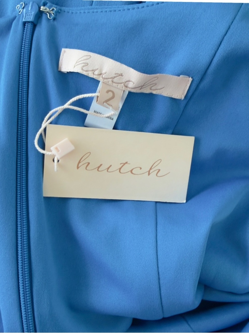 Hutch Ridge Women’s Drop-Waist Scoop Neck Blue Cocktail Maxi Dress Size 2 NEW - Picture 11 of 12